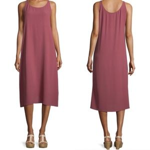 ❤️ Eileen Fisher Mauve silk dress midi